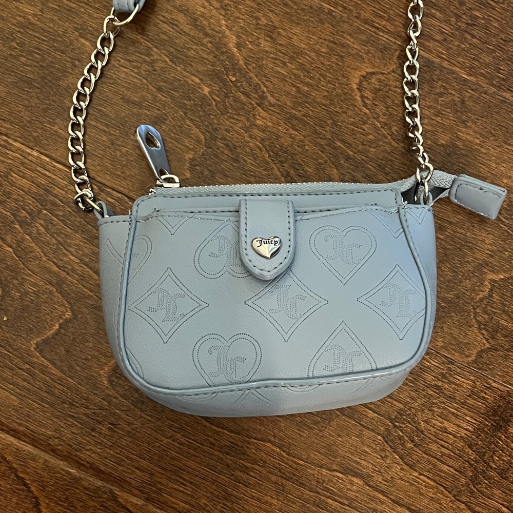 Juicy Couture Dusty blue Mini Bag with Chain Strap like new condition